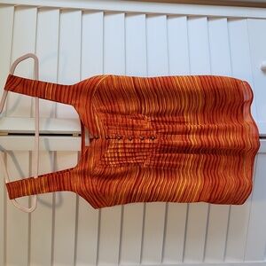 Banana Republic Orange and Yellow Striped Top